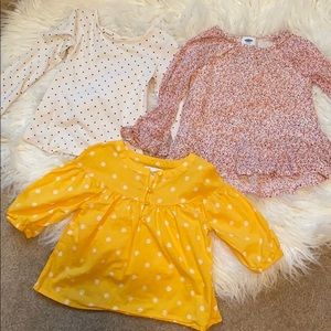 :::SOLD::: Set of 3 Old Navy cute blouses for toddler girl!